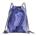 thumbnail image 1 of Leisure Draw String Mouth Backpack 16 X 14 Woven Band Durable Not Easy To Fall Off In Travel Portable Draw String Design Blueviolet Marble_3, 1 of 8