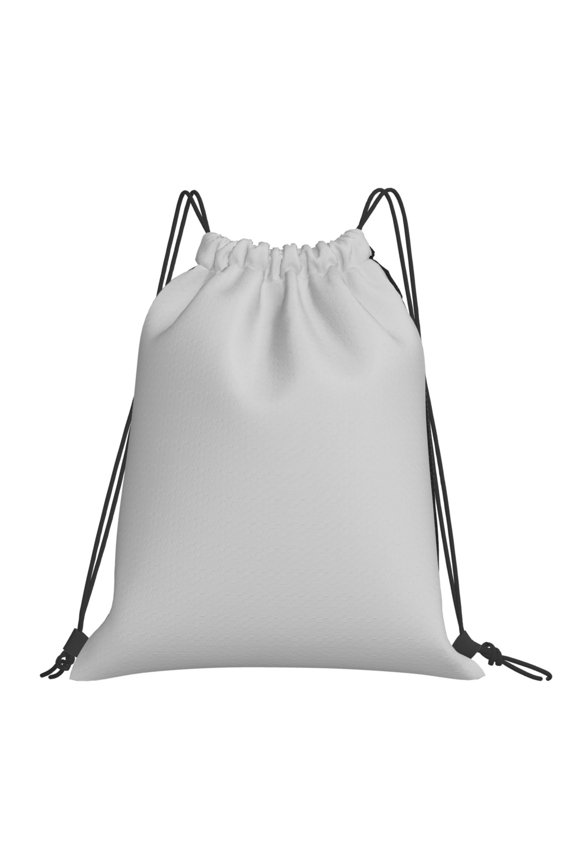 Leisure Draw String Mouth Backpack 16 X 14 Woven Band Durable Not Easy To Fall Off In Travel Portable Draw String Design Light Grey