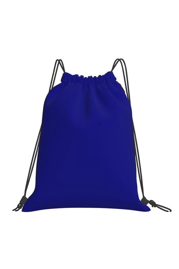 Leisure Draw String Mouth Backpack 16 X 14 Woven Band Durable Not Easy To Fall Off In Travel Portable Draw String Design Royal Blue
