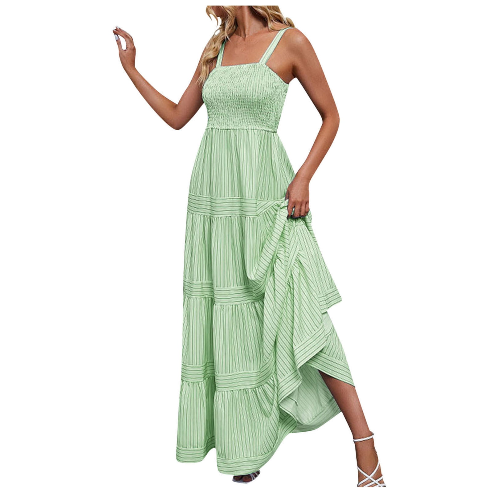 Leisure Dress for Ladies Women Casual Holiday Bohemian Long Dress ...