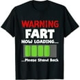 thumbnail image 1 of Leisure - Funny Graphic Tee, Tops Has "WARNING FART..." Text, Round Neck Regular Fit T - shirts, Size(S - 5XL), 1 of 5