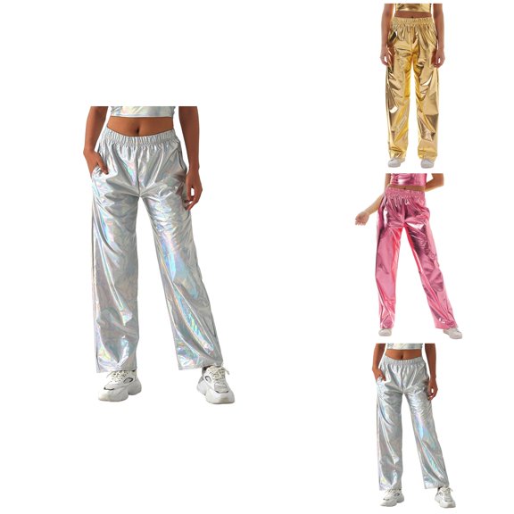 Leisure High Street Design Gradient High Waist Straight Pants, Women's Stretchy Comfort Fit Casual Trousers, Trendy Wide-Leg Office to Streetwear Fashion Pant