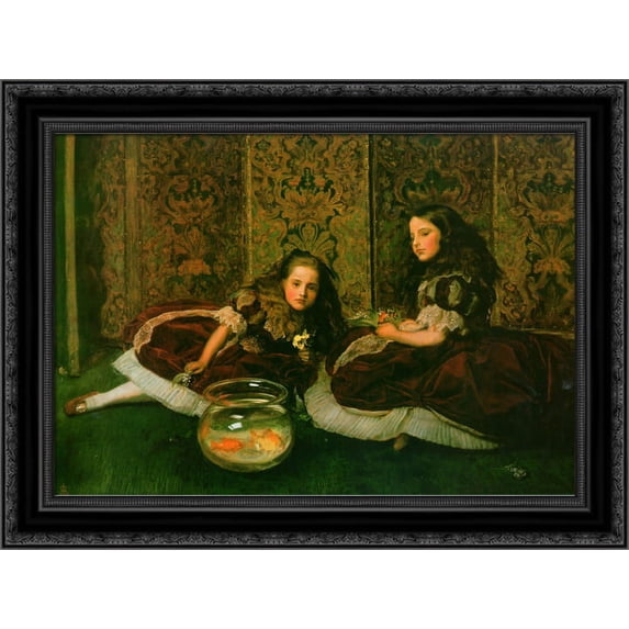 Leisure Hours 24x19 Black Ornate Wood Framed Canvas Art by Tissot, James Jacques Joseph