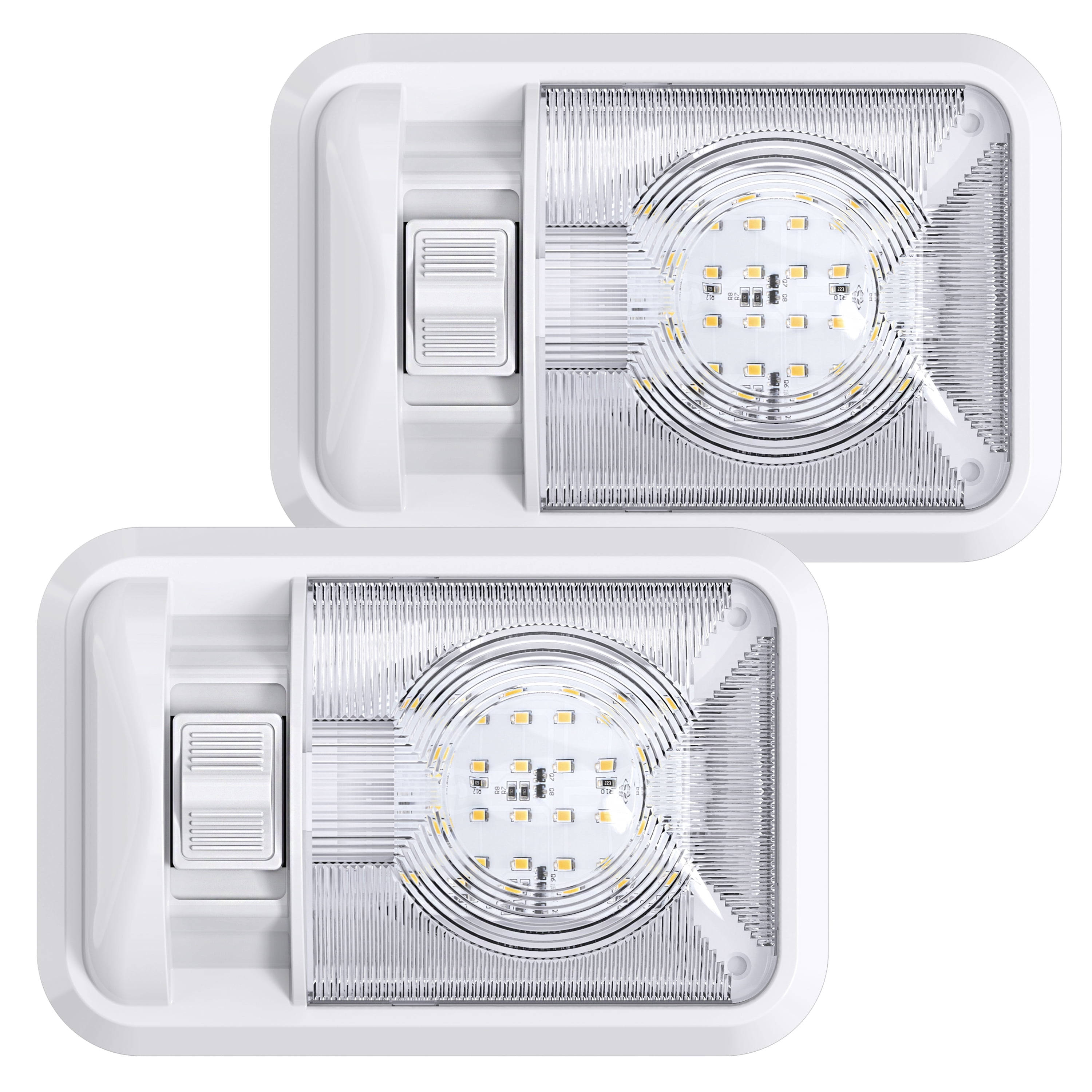Leisure LED RV LED Ceiling Light 11 x 5 Fixture 700 Lumen with Slide  Dimmer Switch
