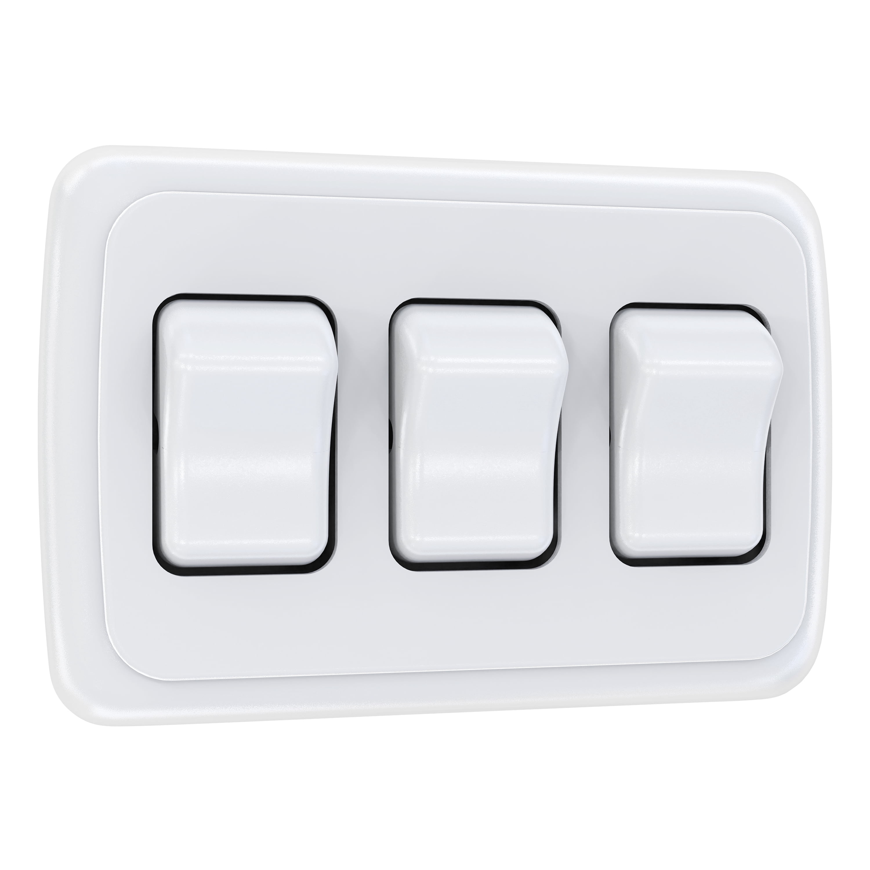 Leisure LED Contemporary Triple SPST On-Off Switch with Bezel, 12-Volt ...