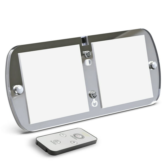 Leisure LED Double RV LED Acrylic Fixture 12-18V Dimmable Multi-Color Ceiling Light with Soft Blue Night Light for RV/Trailer/Camper/Boat 4000-4500K, 700LM (1 Pack)