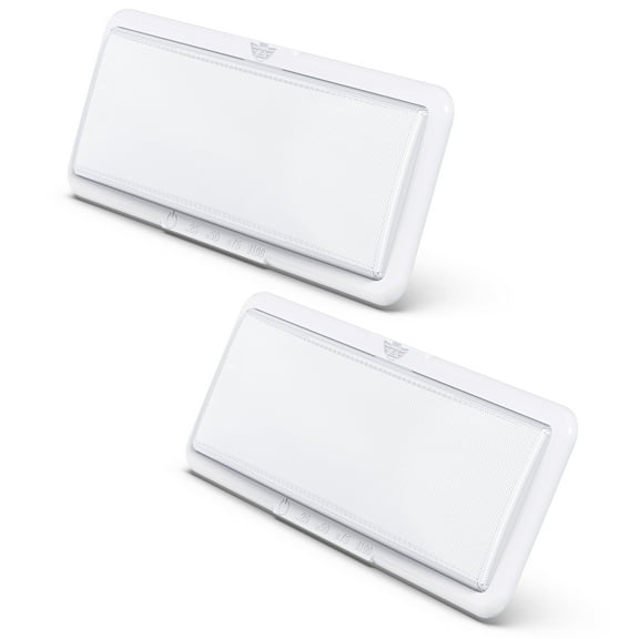 Leisure LED RV LED Ceiling Light 14 x 5.5 Fixture 950 Lumen with Touch Dimmer Switch Interior Lighting for Car RV Trailer Camper Boat DC 12V Natural White 4000-4500K (2 Pack)