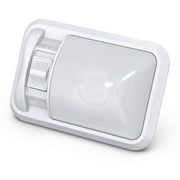 Leisure LED RV Frosted Single Dome LED Ceiling Light Fixture with ON/OFF Switch for Car/RV/Trailer/Camper/Boat DC 12V Natural White 4000-4500K
