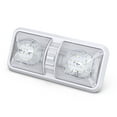 thumbnail image 1 of Leisure LED RV LED Ceiling Double Dome Light Fixture with ON/OFF Switch Interior Lighting for Car/RV/Trailer/Camper/Boat DC 12V Natural White 4000-4500K 48X2835SMD (Natural White 4000-4500K, 1), 1 of 9