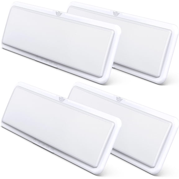 Leisure LED RV LED Ceiling Light Fixture 20" x 6.5" -1450 Lumen with Touch Dimmer Switch Interior Lighting for Car/RV/Trailer/Camper/Boat DC 12V Natural White 4000-4500K (4-Pack)