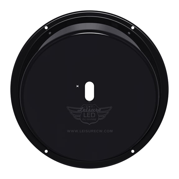 Leisure LED RV Wheel Black 11" Angled Bezel for 8.5" Round Scare Porch Light Trailer Camper 5th (Bezel Only Black)