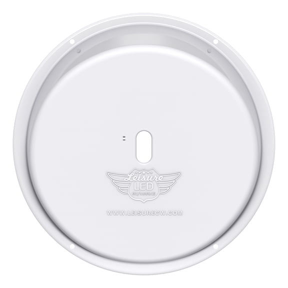 Leisure LED RV Wheel White 11" Angled Bezel for 8.5" Round Scare Porch Light Trailer Camper 5th (Bezel Only White)