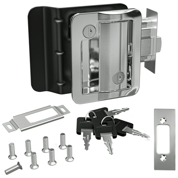 Leisure Locks New Chrome RV Entry Door Lock with deadbolt Camper Travel Trailer