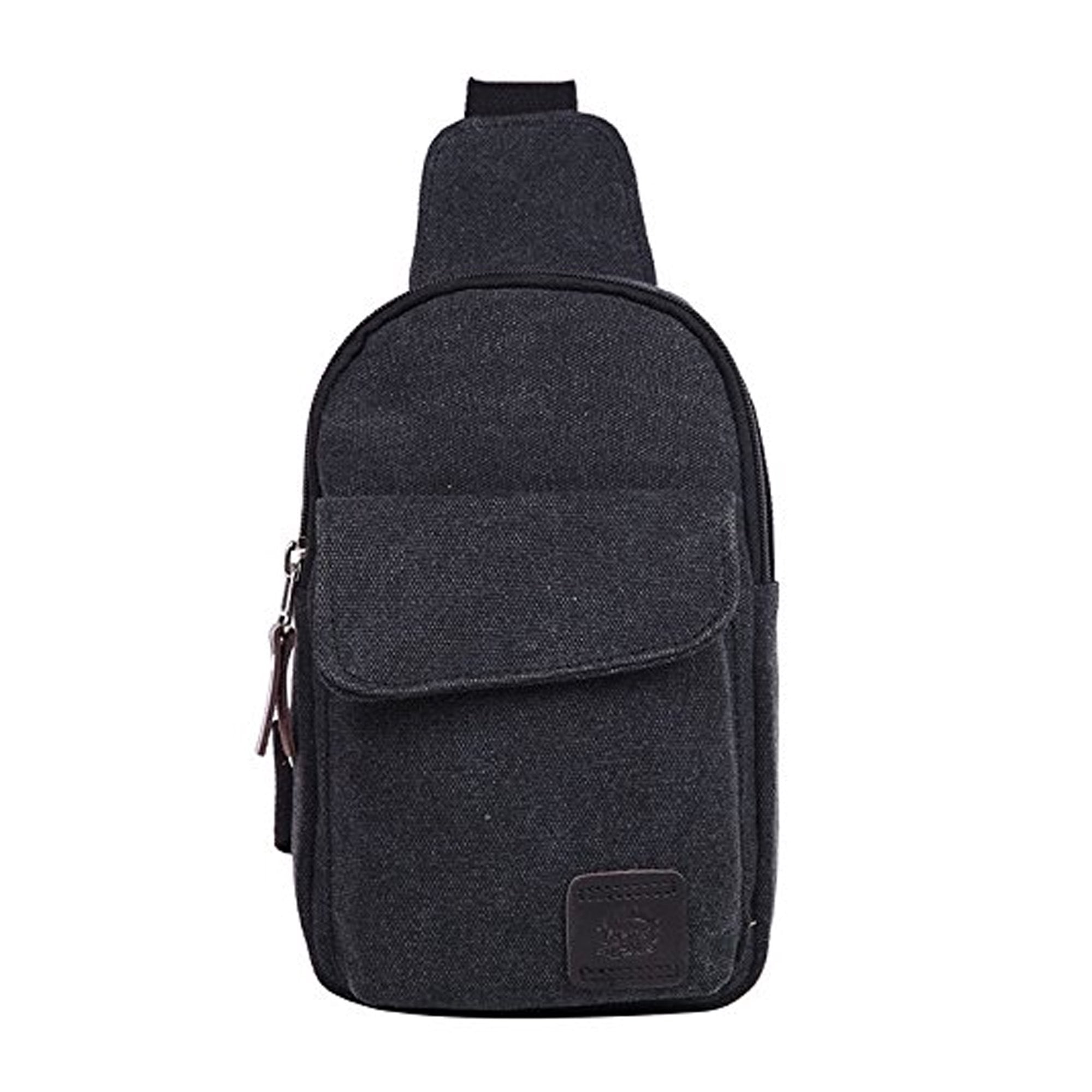 Leisure Men's Crossbody Bags Canvas One Shoulder Backpack