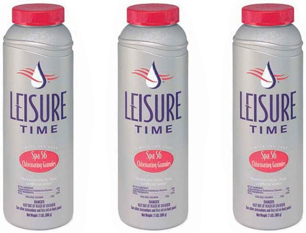 Leisure Time 22337A Spa 56 Chlorinating Granules for Spas and Hot Tubs 3 Pack