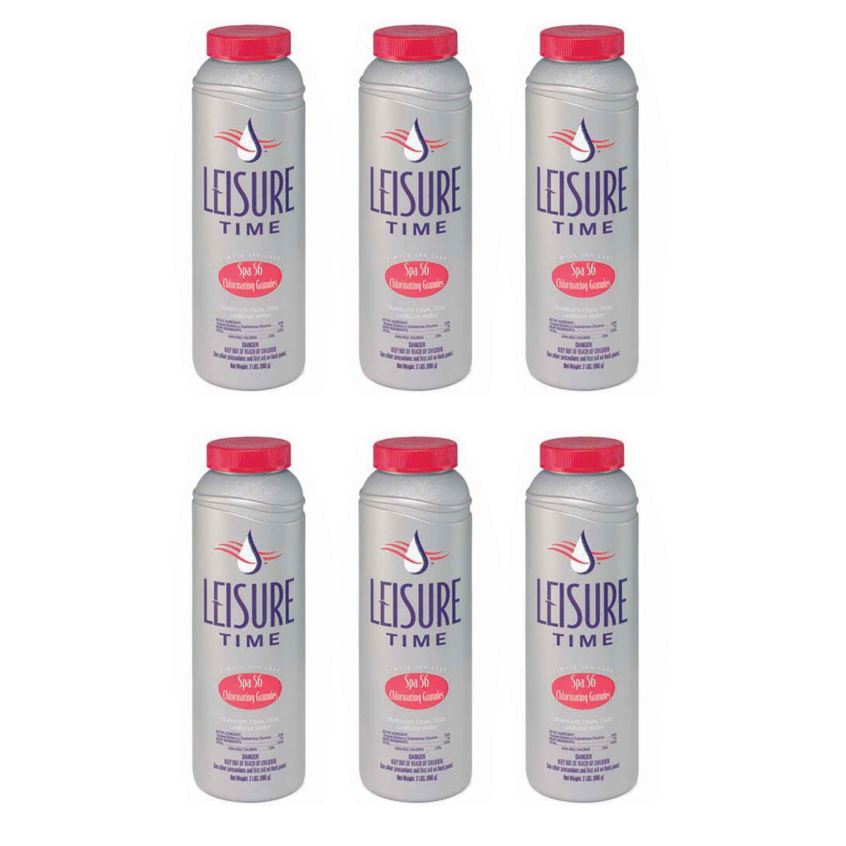 Leisure Time 22337A Spa 56 Chlorinating Granules for Spas and Hot Tubs (6 Pack)