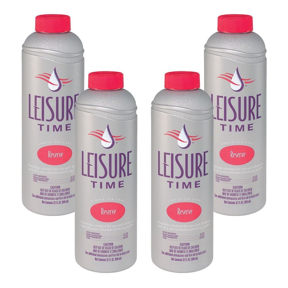 Leisure Time 45300-04 Reserve Sanitizer for Spas and Hot Tubs (4 Pack), 1 quart