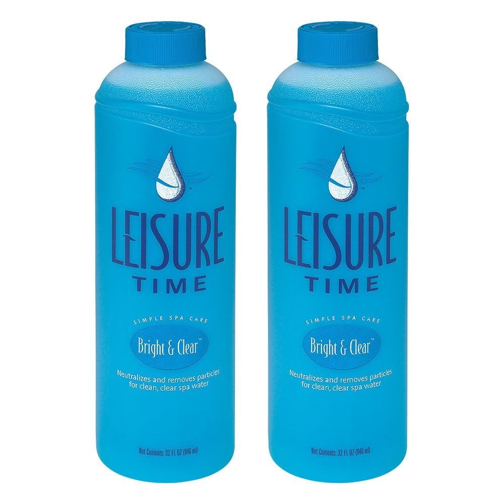 Leisure Time A-02 Bright and Clear Clarifier for Spas and Hot Tubs, 1-Quart, 2-Pack