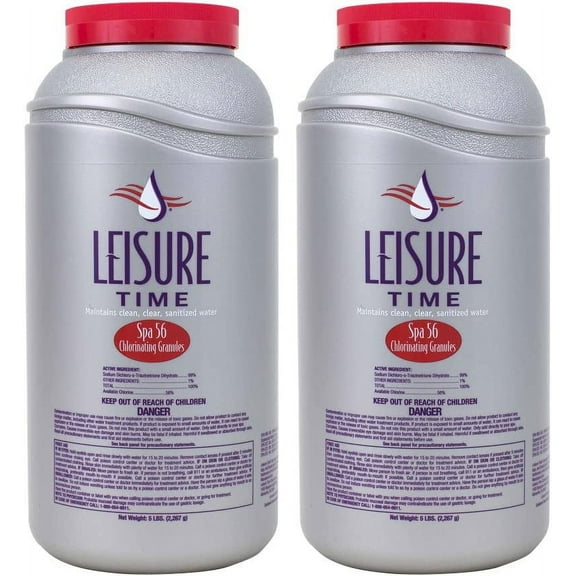 Leisure Time E5-02 Spa 56 Chlorinating Granules for Spas and Hot Tubs, 5-Pounds, 2-Pack