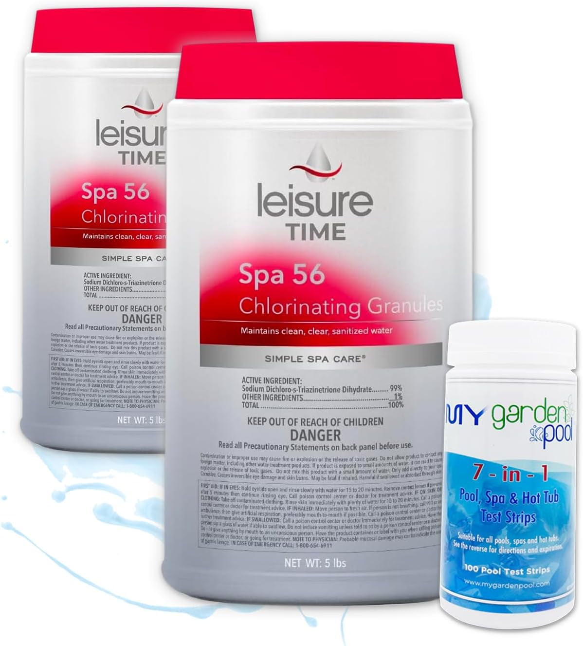 Leisure Time E5 Spa 56 Chlorinating Granules for Spas and Hot Tubs, 5