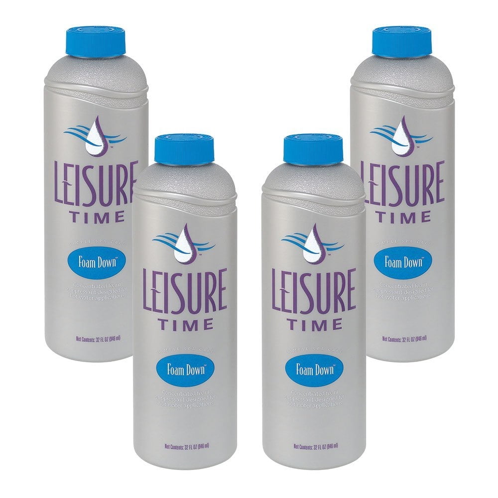 Leisure Time HQ-04 Foam Down for Spas and Hot Tubs (4 Pack), 32 oz