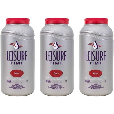 Leisure Time Renew Granular Non-Chlorine Shock Oxidizer for Spas, 5lb 3 Pack