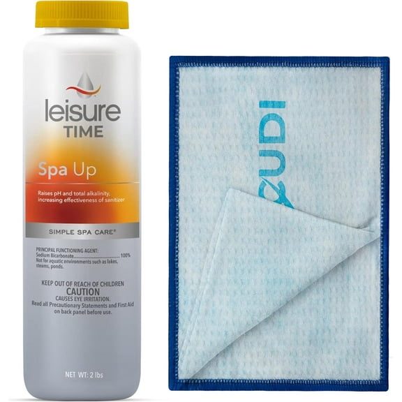 Leisure Time Yellow Spa pH Increaser for Hot Tub & Swimming Pool with Towel, 2 Lbs