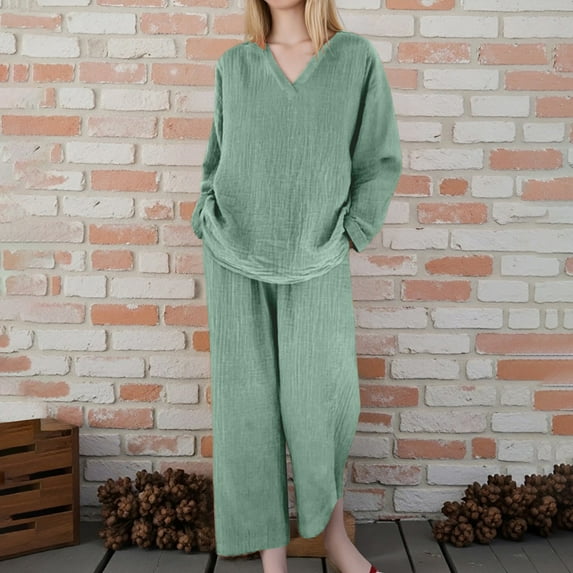 Leisure V Neck Pullover With Long Sleeves And Pocket Trousers Multicolor Women's Suit Pantsuits for Women Work Casual Womens plus Size Jumpsuits And Rompers Pant Suits for Women Dressy Wedding Guest