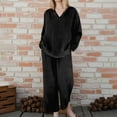 thumbnail image 1 of Leisure V Neck Pullover With Long Sleeves And Pocket Trousers Multicolor Women's Suit Winter Outfits for Women Petite Suit Mike Pants Women Wedding Jumpsuits for Women Bride Womens Snowmobile Pants, 1 of 5