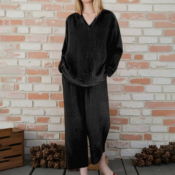 Leisure V Neck Pullover With Long Sleeves And Pocket Trousers Multicolor Women's Suit Winter Outfits for Women Petite Suit Mike Pants Women Wedding Jumpsuits for Women Bride Womens Snowmobile Pants