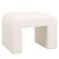 thumbnail image 1 of LeisureMod 26" Bench Upholstered in Velvet Boucle with Curved Waterfall Design Padded Foam Seat for Living Room, Entryway, Bedroom Vint Collection, 1 of 10
