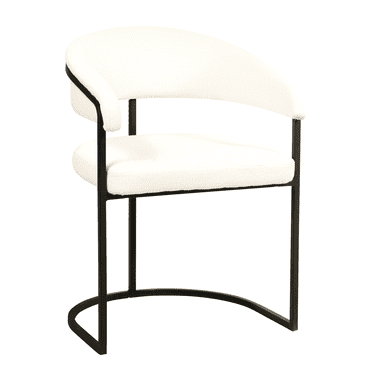 LeisureMod Aero Collection Modern Dining Chair in White