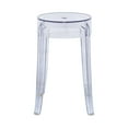 thumbnail image 1 of LeisureMod Averill Mid-Century Modern Plastic Dining Stool with Sturdy Seat and Legs - Stylish and Comfortable Plastic Stool for Kitchen and Dining Room, Clear (Single), 1 of 13