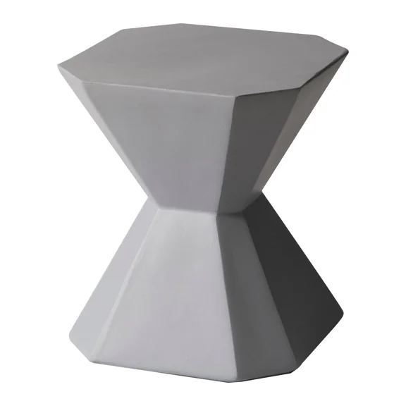 LeisureMod Azure Outdoor Side Table in Fiberstone