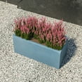 thumbnail image 1 of LeisureMod Bloom Fiberstone and MGO Clay Planter, Mid-Century Modern Rectangular Planter for Indoor and Outdoor Use (Aged Concrete, 9 Inch), 1 of 9