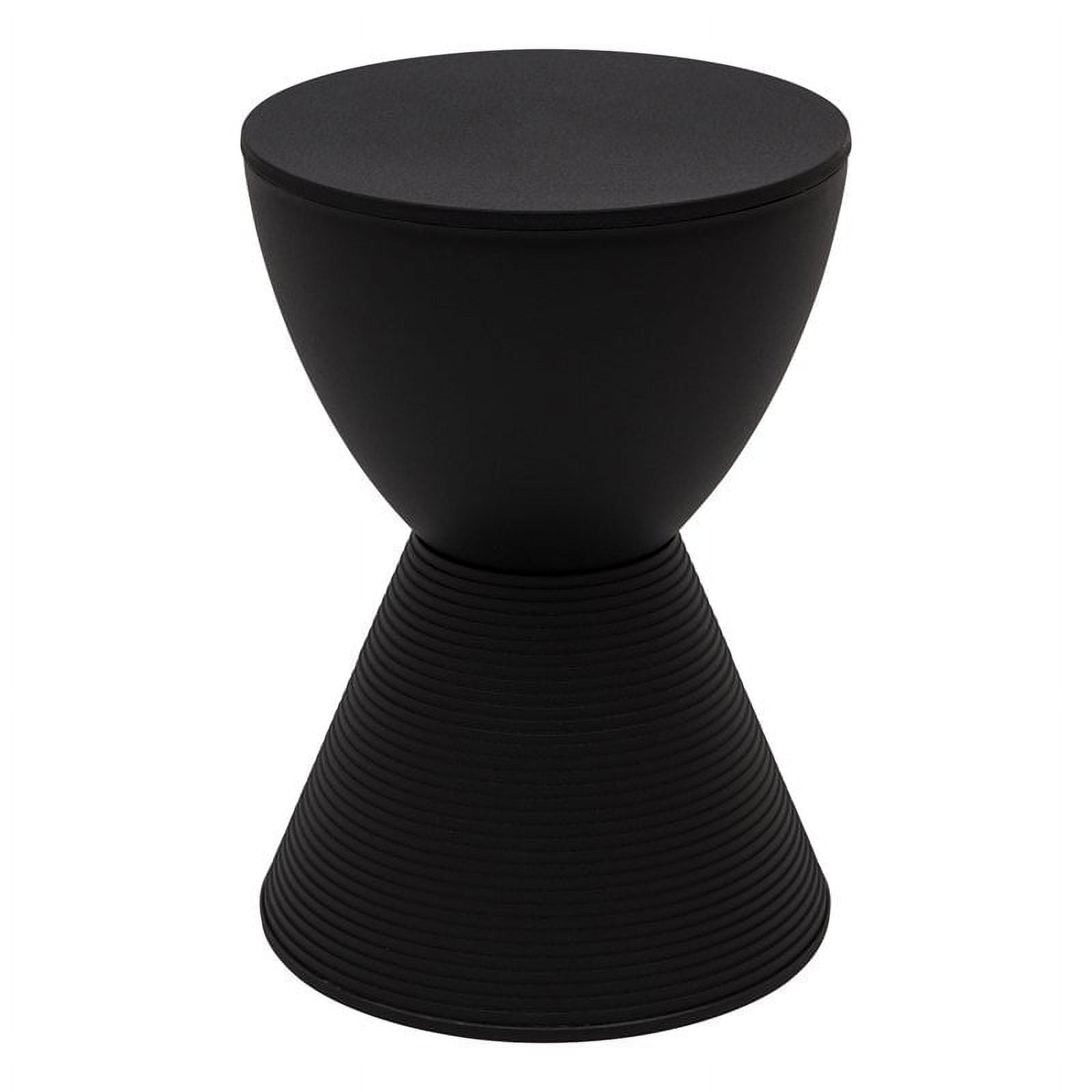 Boyd 12" Modern Round Black Plastic Versatile Side Table