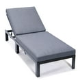 thumbnail image 1 of LeisureMod Chelsea Aluminum Patio Chaise Lounge Chair With Blue Cushions, 1 of 13