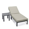 thumbnail image 1 of LeisureMod Chelsea Modern Aluminum Outdoor Chaise Lounge Chair with Side Table & Cushions, 1 of 16