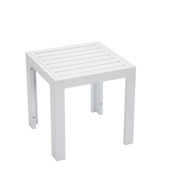 LeisureMod Chelsea Modern Aluminum Patio Side Table