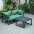 thumbnail image 1 of LeisureMod Chelsea Outdoor Patio Sectional Loveseat Sofa and Coffee Table Set, 1 of 8