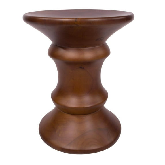 LeisureMod Madison Mid-Century Wooden Accent End Table in Walnut -Laurel