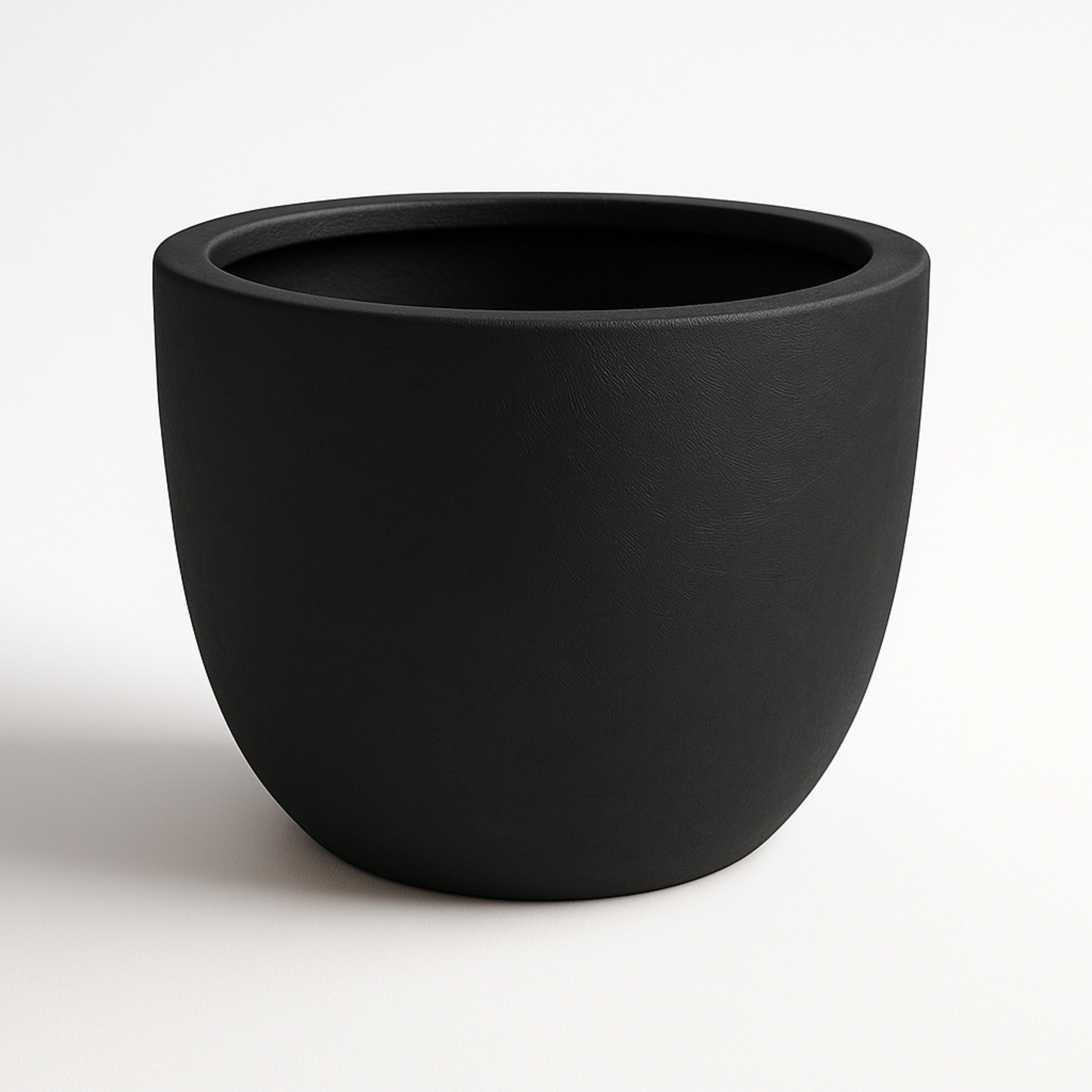 More Rounds Mod In Rounds LeisureMod Dahlia Mid-Century Tapered Round Planter, Fiberstone & MgO ...
