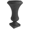 thumbnail image 1 of LeisureMod Daisy Mid-Century Modern Fiberstone and Clay Planter - Urn Floor Planter with Drainage Holes for Indoor and Outdoor Home (Black), 1 of 7