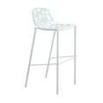 thumbnail image 1 of LeisureMod Devon Mid-Century Modern Aluminum Bar Stool with Powder Coated Frame and Footrest, 1 of 12
