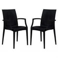 thumbnail image 1 of LeisureMod Dining Arm Chair in Polypropylene with Weave Design Lightweight and Stackable Indoor and Outdoor Use for Modern Home, Patio, Backyard, Living Room Mace Collection Set of 2, 1 of 9