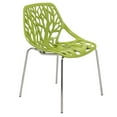 thumbnail image 1 of LeisureMod Dining Chair with Molded Polypropylene Seat and Chrome Legs Tree-Inspired Cutout Back Design Stackable for Modern Home, Kitchen, Cafes Asbury Collection, 1 of 15