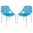 thumbnail image 1 of LeisureMod Dining Chair with Molded Polypropylene Seat and Chrome Legs Tree-Inspired Cutout Back Design Stackable for Modern Home, Kitchen, Cafes Asbury Collection, 1 of 8