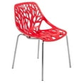 thumbnail image 1 of LeisureMod Dining Chair with Molded Polypropylene Seat and Chrome Legs Tree-Inspired Cutout Back Design Stackable for Modern Home, Kitchen, Cafes Asbury Collection, 1 of 9