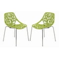 thumbnail image 1 of LeisureMod Dining Chair with Molded Polypropylene Seat and Chrome Legs Tree-Inspired Cutout Back Design Stackable for Modern Home, Kitchen, Cafes Asbury Collection, 1 of 8