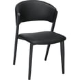 thumbnail image 1 of LeisureMod Aspen Modern Leather Dining Chair – Armless Side Chair with Black Iron Frame, Upholstered Accent Chair for Kitchen, Dining Room, or Office, 1 of 8